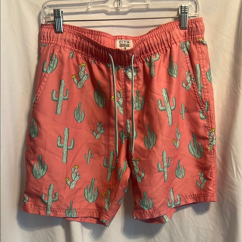 🌵 CYA Cactus Print Swim Trunks – Men’s Size M